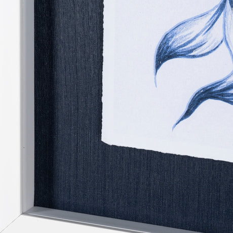 Koi Fish Blue I by Mercana Studio a Hand Embellished Textured Framed Art Print Matted under Glass by Mercana at Eve Furniture