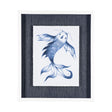 Koi Fish Blue I by Mercana Studio a Hand Embellished Textured Framed Art Print Matted under Glass by Mercana at Eve Furniture