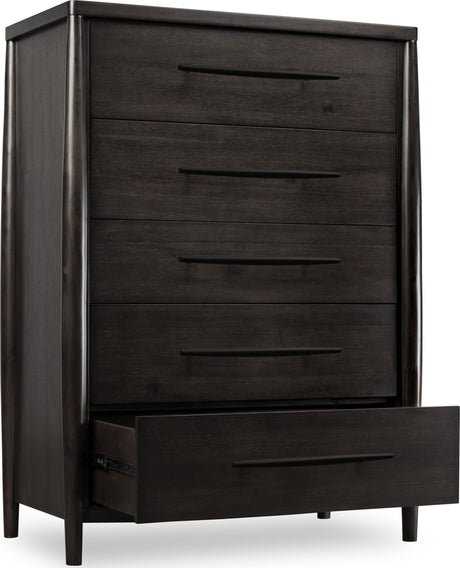 Koko Minx Five Drawer Acacia Wood Chest by Modus Furniture at Eve Furniture