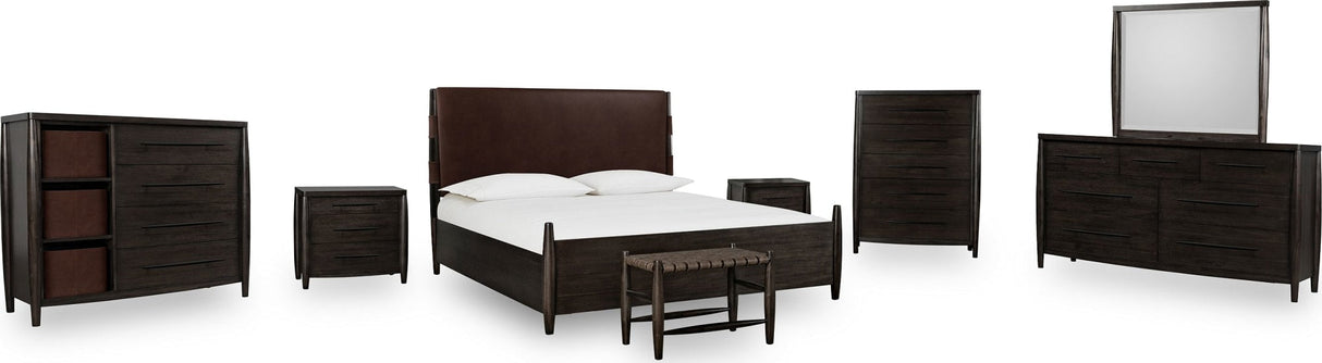 Koko Minx King Upholstered Panel Bed by Modus Furniture at Eve Furniture