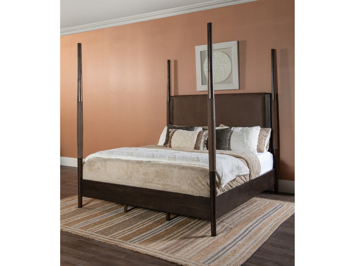 Koko Minx King Upholstered Poster Bed by Modus Furniture at Eve Furniture