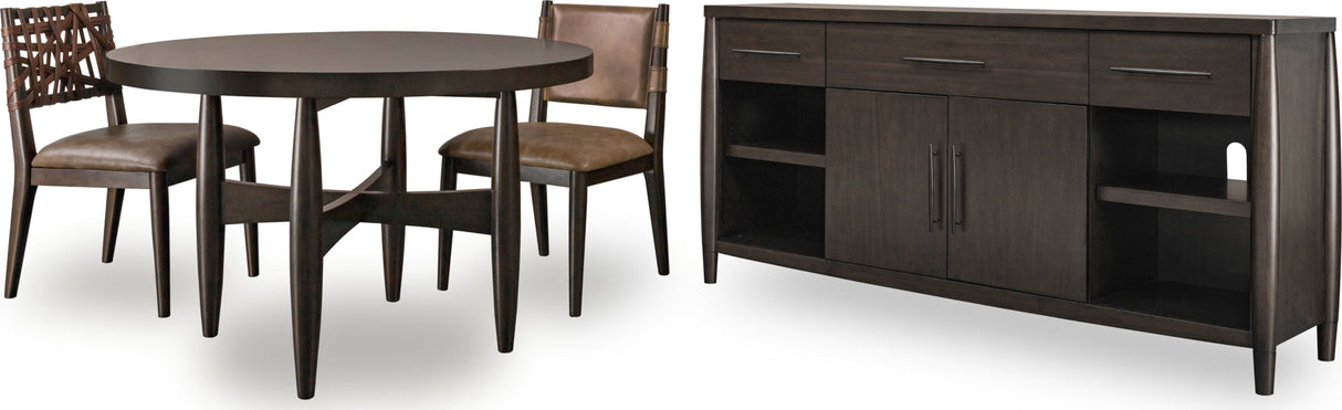 Koko Minx Round Acacia Wood Dining Table by Modus Furniture at Eve Furniture