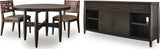 Koko Minx Round Acacia Wood Dining Table by Modus Furniture at Eve Furniture