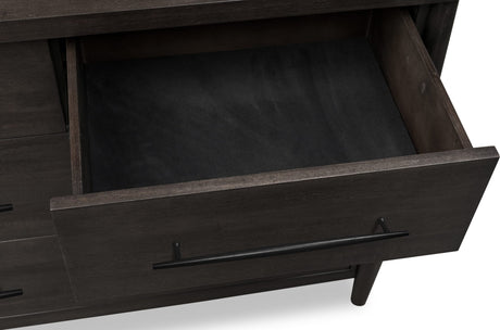 Koko Minx Seven Drawer Acacia Wood Dresser by Modus Furniture at Eve Furniture