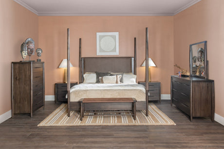 Koko Minx Three Drawer Nightstand with Cord Management by Modus Furniture at Eve Furniture
