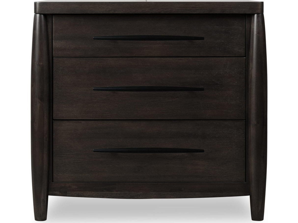 Koko Minx Three Drawer Nightstand with Cord Management by Modus Furniture at Eve Furniture