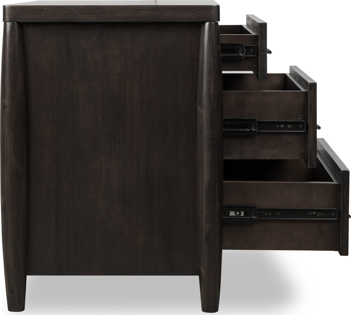 Koko Minx Three Drawer Nightstand with Cord Management by Modus Furniture at Eve Furniture