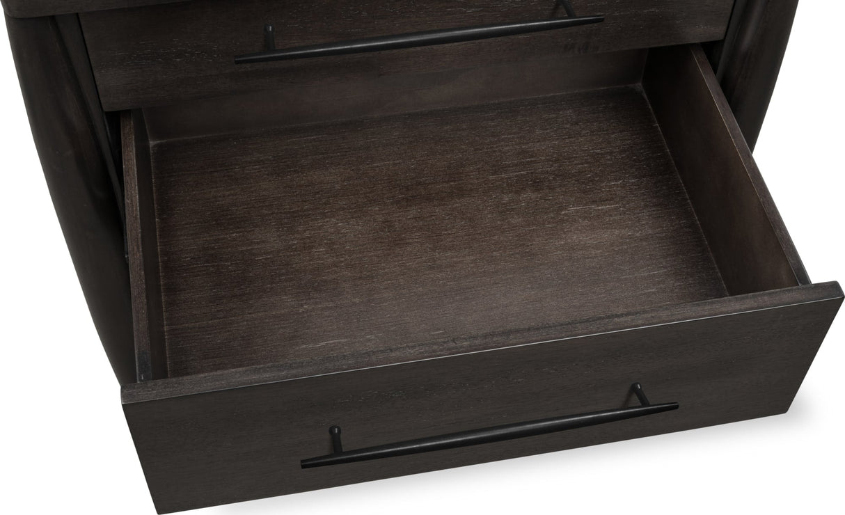 Koko Minx Three Drawer Nightstand with Cord Management by Modus Furniture at Eve Furniture