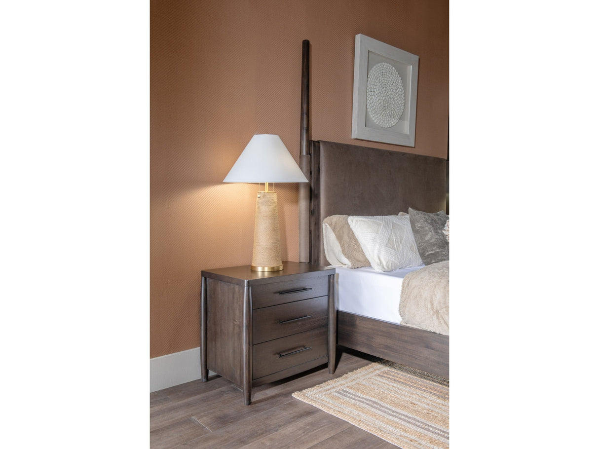 Koko Minx Three Drawer Nightstand with Cord Management by Modus Furniture at Eve Furniture