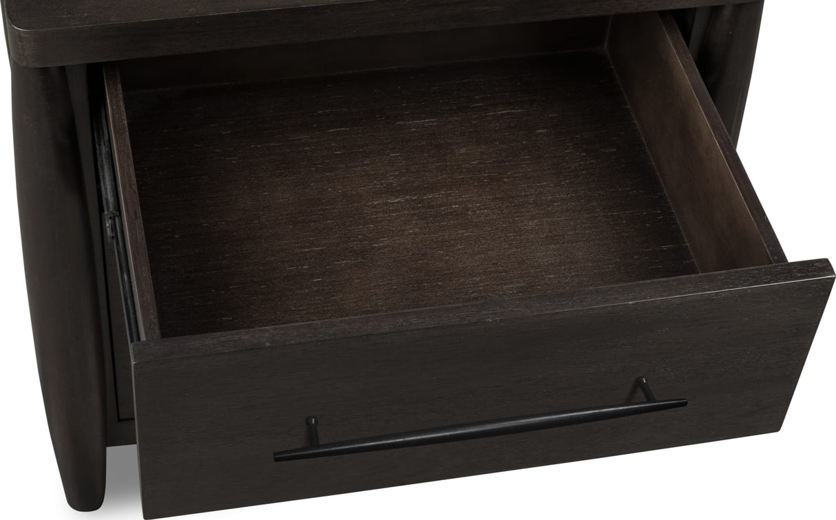 Koko Minx Two Drawer Nightstand with Cord Management by Modus Furniture at Eve Furniture
