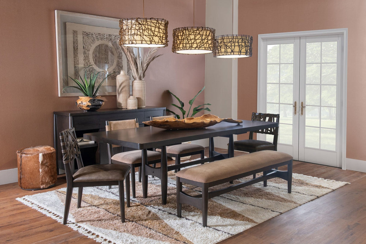 Koko Minx Upholstered Dining Bench by Modus Furniture at Eve Furniture