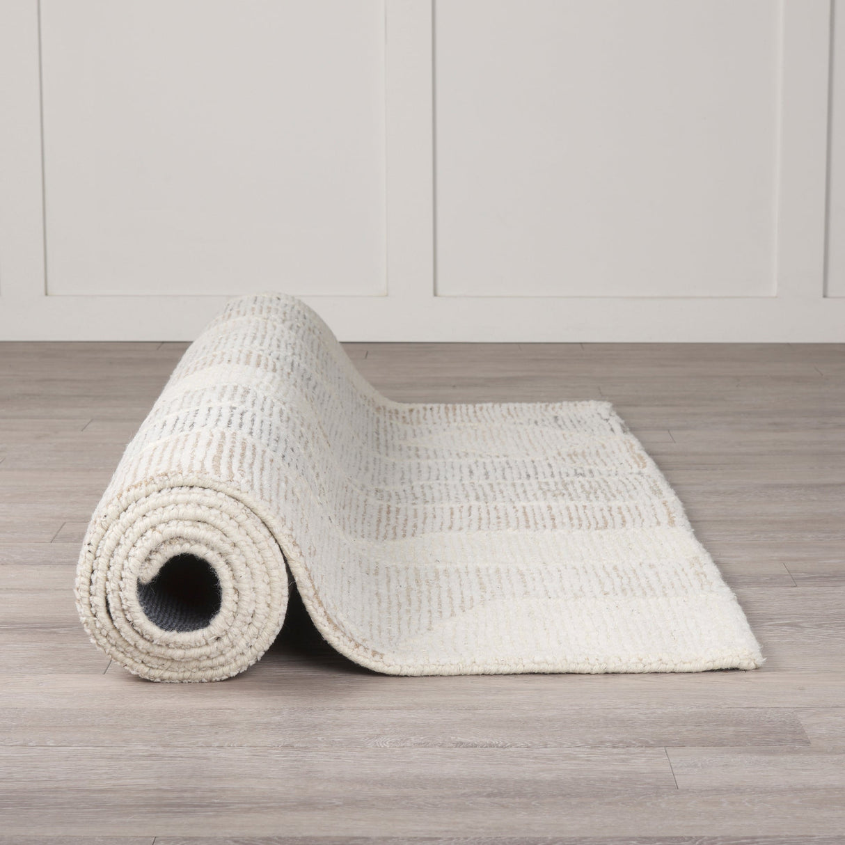 Kolt Neutral Geometric Patterned Wool Area Rug by Mercana at Eve Furniture