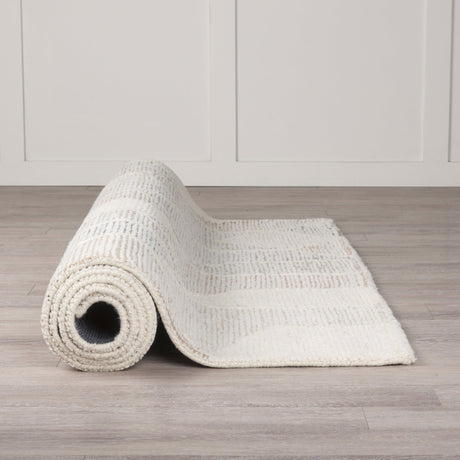Kolt Neutral Geometric Patterned Wool Area Rug by Mercana at Eve Furniture