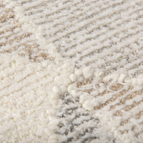 Kolt Neutral Geometric Patterned Wool Area Rug by Mercana at Eve Furniture