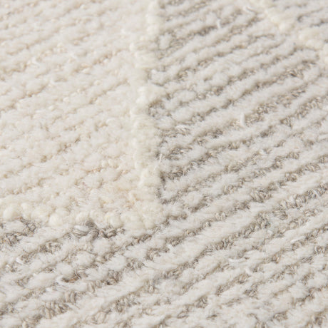 Kolt Neutral Geometric Patterned Wool Area Rug by Mercana at Eve Furniture