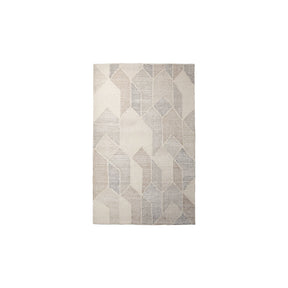 Kolt Neutral Geometric Patterned Wool Area Rug by Mercana at Eve Furniture