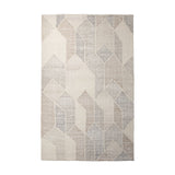 Kolt Neutral Geometric Patterned Wool Area Rug by Mercana at Eve Furniture