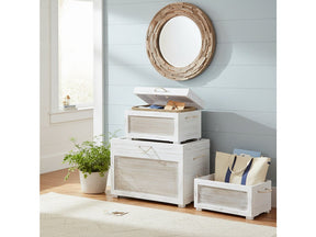Kona Beach White/Tan 3-Piece Trunks by Crestview at Eve Furniture
