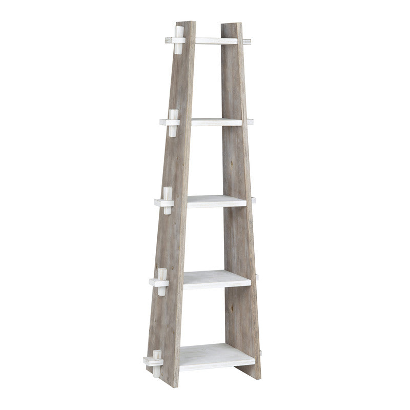 Kona Beach White/Tan Etagere by Crestview at Eve Furniture