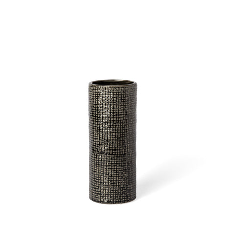 Kona II Medium Black/Gold Ceramic Vase by Mercana at Eve Furniture