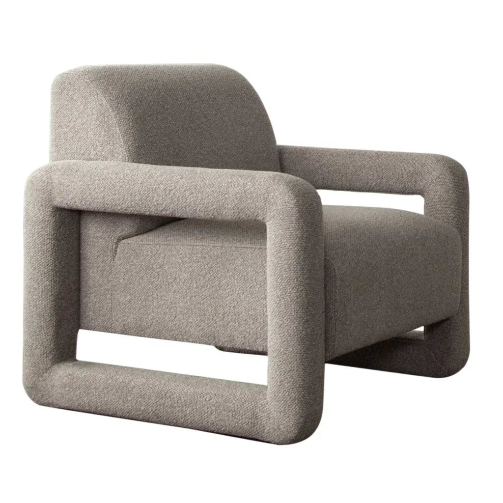 Kona Mink Fabric Open Arm Accent Chair by Diamond Sofa at Eve Furniture