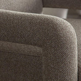 Kona Mink Fabric Open Arm Accent Chair by Diamond Sofa at Eve Furniture