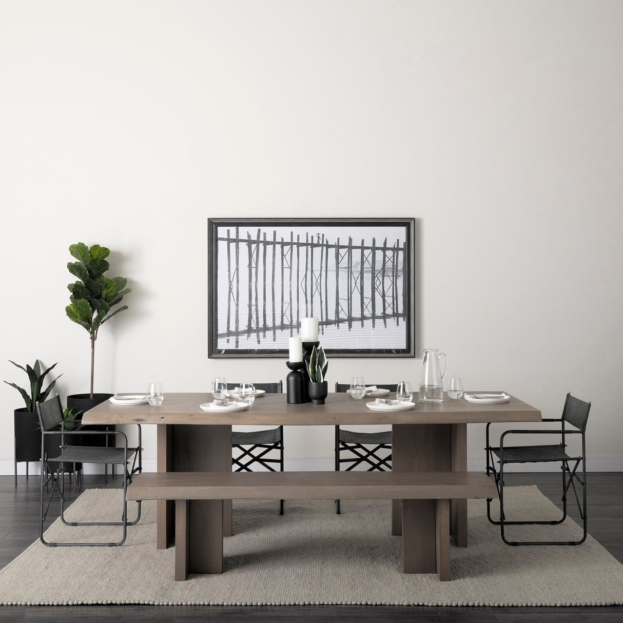 Konstantin Medium Brown Wood W/ Live Edge Rectangular Dining Table by Mercana at Eve Furniture