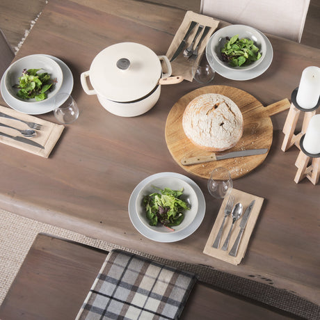 Konstantin Medium Brown Wood W/ Live Edge Rectangular Dining Table by Mercana at Eve Furniture