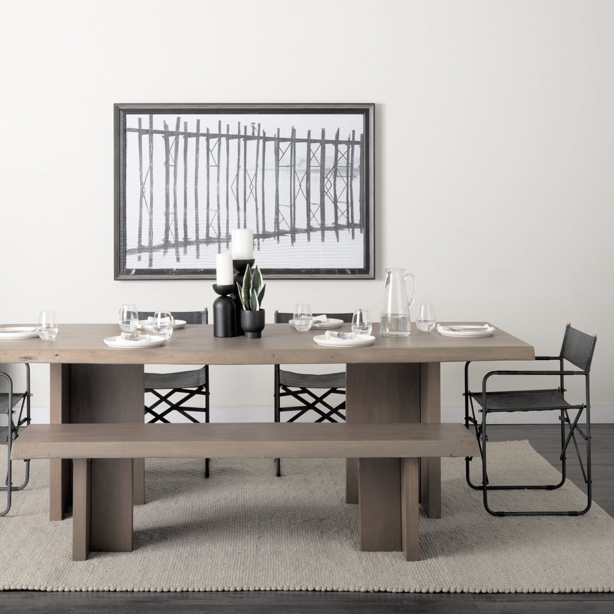 Konstantin Medium Brown Wood W/ Live Edge Rectangular Dining Table by Mercana at Eve Furniture
