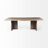 Konstantin Medium Brown Wood W/ Live Edge Rectangular Dining Table by Mercana at Eve Furniture