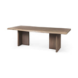 Konstantin Medium Brown Wood W/ Live Edge Rectangular Dining Table by Mercana at Eve Furniture
