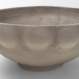 Konya Large Earthen Gray-Brown Dotted Paper Mache Centerpiece Bowl by Mercana at Eve Furniture