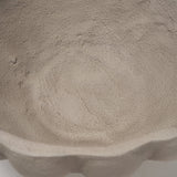 Konya Large Earthen Gray-Brown Dotted Paper Mache Centerpiece Bowl by Mercana at Eve Furniture