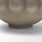 Konya Large Earthen Gray-Brown Dotted Paper Mache Centerpiece Bowl by Mercana at Eve Furniture