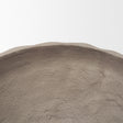 Konya Large Earthen Gray-Brown Dotted Paper Mache Centerpiece Bowl by Mercana at Eve Furniture