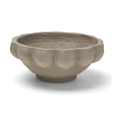 Konya Small Earthen Gray-Brown Dotted Paper Mache Centerpiece Bowl by Mercana at Eve Furniture