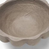 Konya Small Earthen Gray-Brown Dotted Paper Mache Centerpiece Bowl by Mercana at Eve Furniture