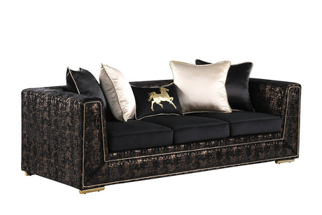 Konya Velvet Black Living Room Set [Special Price] by New Era Innovations at Eve Furniture