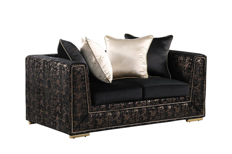 Konya Velvet Black Living Room Set [Special Price] by New Era Innovations at Eve Furniture