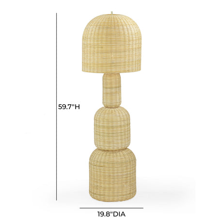 Kootu Natural Rattan Floor Lamp by TOV Furniture at Eve Furniture