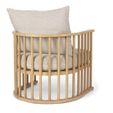 Kopari Beige Fabric W/Light Brown Wood Accent Chair by Mercana at Eve Furniture