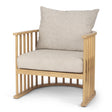 Kopari Beige Fabric W/Light Brown Wood Accent Chair by Mercana at Eve Furniture