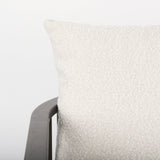 Kopari White Boucle Fabric W/Dark Brown Wood Accent Chair by Mercana at Eve Furniture