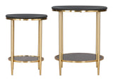 Koper Black Coffee Table Set (2-Piece) by Zuomod at Eve Furniture
