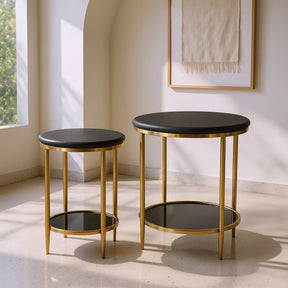 Koper Black Coffee Table Set (2-Piece) by Zuomod at Eve Furniture