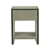 Kora 18" Cotton Jute 1-Drawer Designer Nightstand by TOV Furniture at Eve Furniture