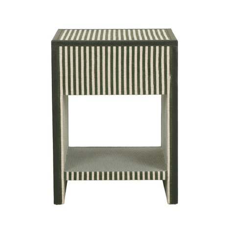 Kora 18" Cotton Jute 1-Drawer Designer Nightstand by TOV Furniture at Eve Furniture