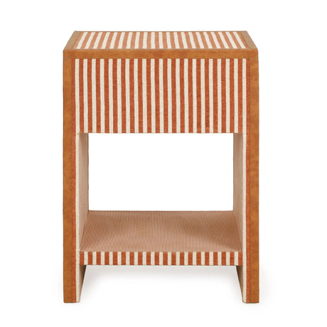Kora 18" Cotton Jute 1-Drawer Designer Nightstand by TOV Furniture at Eve Furniture