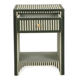 Kora 18" Cotton Jute 1-Drawer Designer Nightstand by TOV Furniture at Eve Furniture