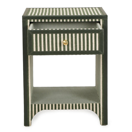 Kora 18" Cotton Jute 1-Drawer Designer Nightstand by TOV Furniture at Eve Furniture